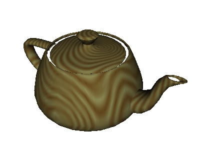 A wooden teapot.